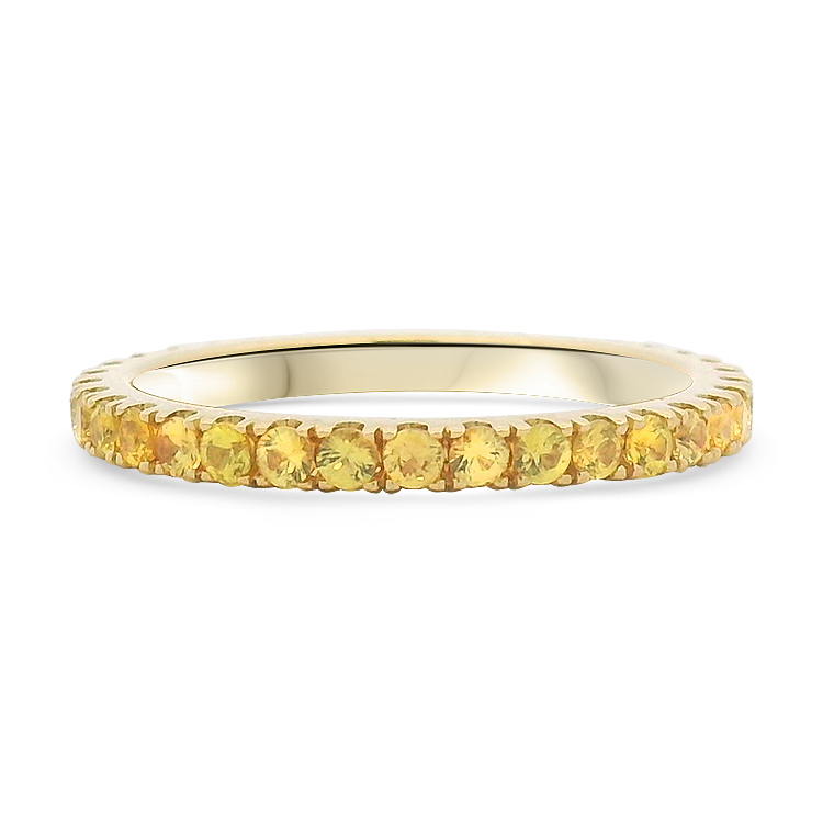 PAGE Estate Ring Estate Kwiat 18k Yellow Gold Yellow Sapphire Band