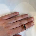 PAGE Estate Ring Estate Oscar Heyman 18k Yellow Gold Ruby, Sapphire & Diamond Ring 4