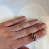 PAGE Estate Ring Estate Oscar Heyman 18k Yellow Gold Ruby, Sapphire & Diamond Ring 4
