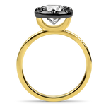 PAGE Estate Engagement Ring Estate Platinum & 18k Yellow Gold Colette Style Solitaire Diamond Engagement Ring 6.75