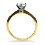 PAGE Estate Engagement Ring Estate Platinum 18K Yellow Gold Diamond Solitaire Engagement Ring 5.75