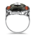 PAGE Estate Ring Estate Platinum Antique Old Mine Cut Diamond Ring 6.25