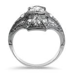 PAGE Estate Ring Estate Platinum Antique Reproduction Style Old European Cut Diamond Ring 5.5