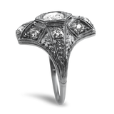 PAGE Estate Ring Estate Platinum Antique Reproduction Style Old European Cut Diamond Ring 5.5