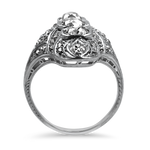 PAGE Estate Ring Estate Platinum Antique Reproduction Style Old Mine Cut Diamond Ring 6.25