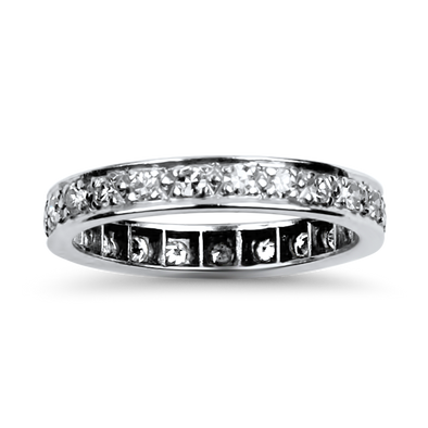 PAGE Estate Wedding Band Estate Platinum Diamond Eternity Band 6.25