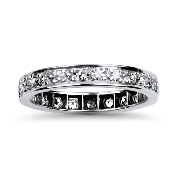PAGE Estate Wedding Band Estate Platinum Diamond Eternity Band 6.25