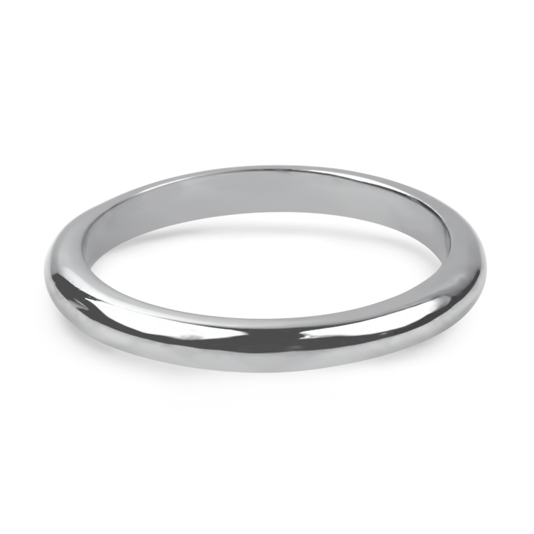 PAGE Estate Wedding Band Estate Platinum Half Round Band 7.25