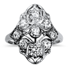 PAGE Estate Ring Estate Platinum Old Mine Cut Diamond Ring 6.25