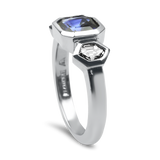 PAGE Estate Ring Estate Platinum Sapphire & Diamond Ring 5.75