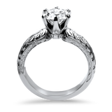 PAGE Estate Engagement Ring Estate Platinum Solitaire Diamond Ring 6.5