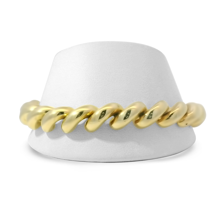 PAGE Estate Bracelet Estate San Marco 14k Yellow Gold Macaroni Link Bracelet