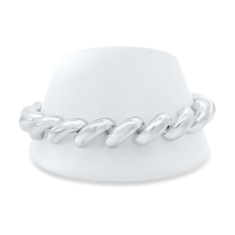 PAGE Estate Bracelet Estate San Marco Sterling Silver Macaroni Link Bracelet