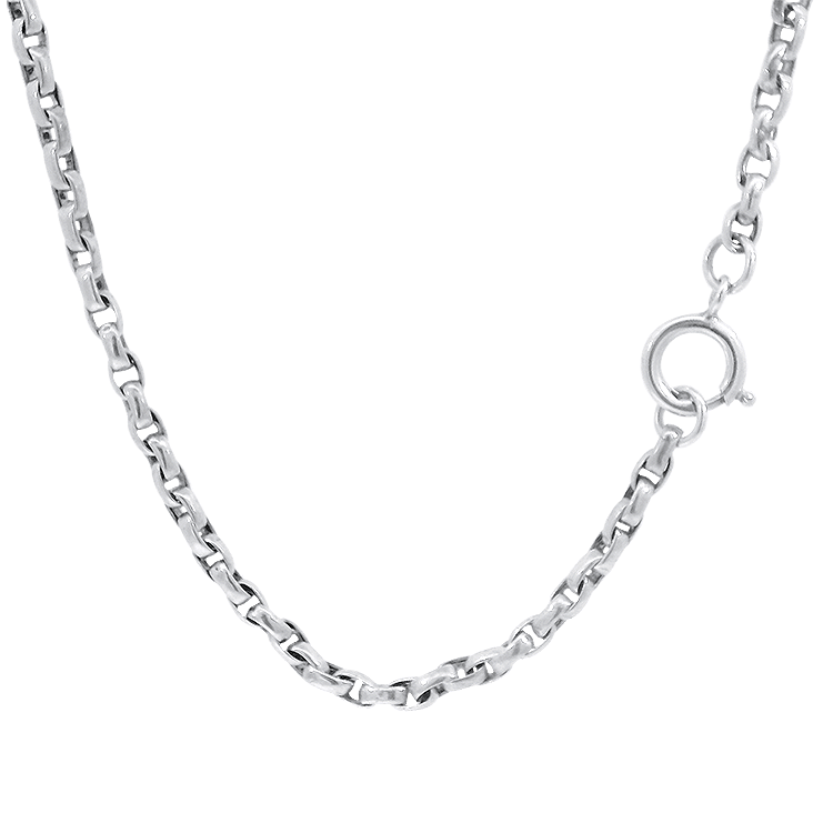 PAGE Estate Necklaces and Pendants Estate Sterling Silver Antique Rolo Chain Necklace