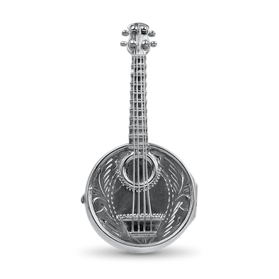 PAGE Estate Earring Estate Sterling Silver Banjo Pill Box