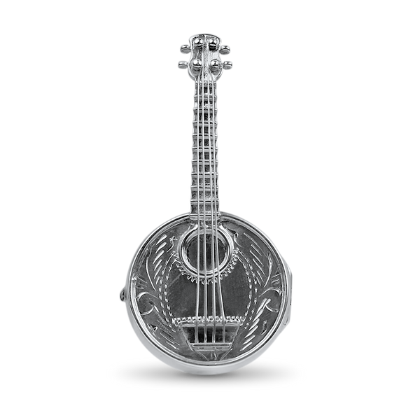 PAGE Estate Earring Estate Sterling Silver Banjo Pill Box