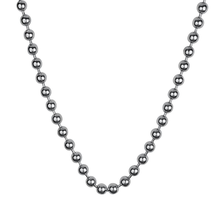 PAGE Estate Necklaces and Pendants Estate Sterling Silver Bead Link Necklace