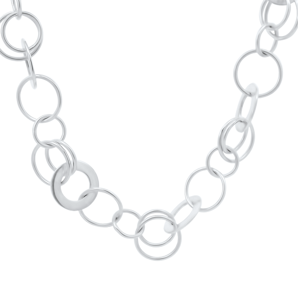 Kit Heath Bevel Cirque Link Necklace, Silver/Gold