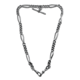 PAGE Estate Necklaces and Pendants Estate Sterling Silver Double Albert Watch Chain