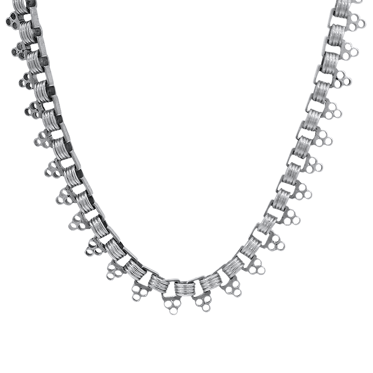PAGE Estate Necklaces and Pendants Estate Sterling Silver Edwardian Collar Necklace