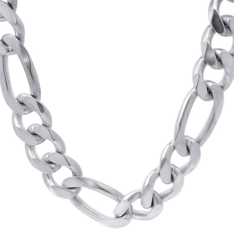 PAGE Estate Necklaces and Pendants Estate Sterling Silver Figaro-Link Chain, 24"