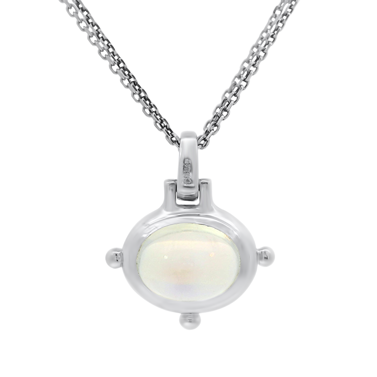 PAGE Estate Necklaces and Pendants Estate Sterling Silver Moonstone Pendant