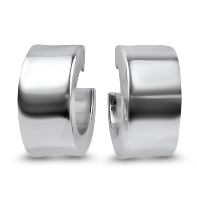 PAGE Estate Earring Estate Sterling Silver Thick Huggie Earrings