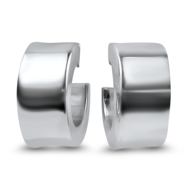 PAGE Estate Earring Estate Sterling Silver Thick Huggie Earrings
