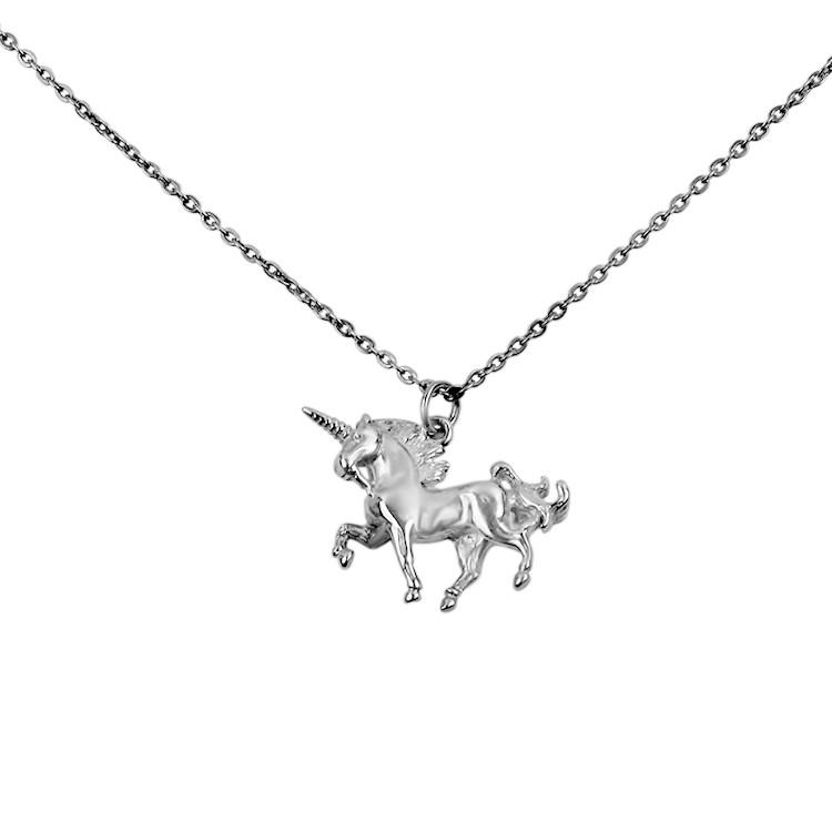 PAGE Estate Pendant Estate Sterling Silver Unicorn Pendant & Chain