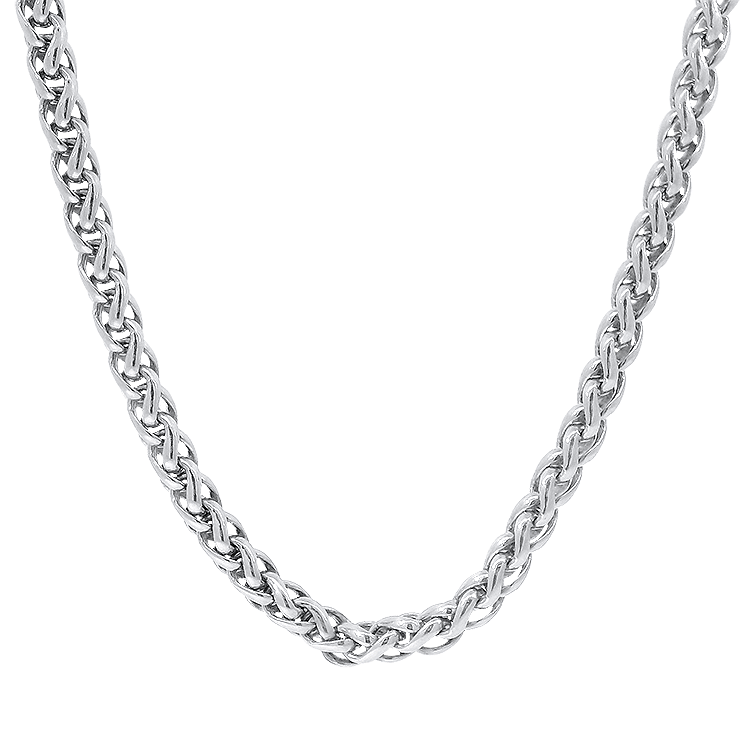 PAGE Estate Necklaces and Pendants Estate Sterling Silver Wheat Chain Necklace
