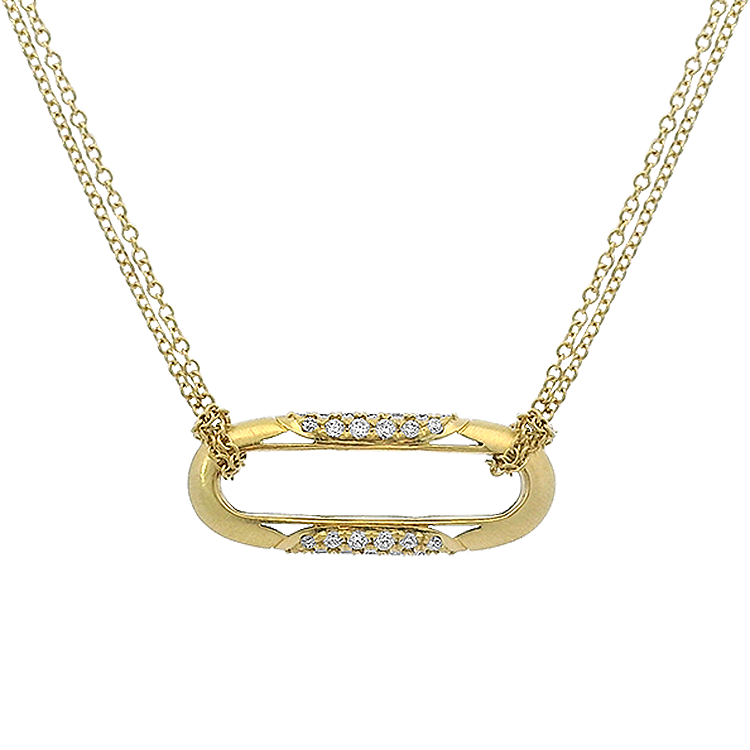 PAGE Estate Necklaces and Pendants Estate Tacori Stilla 18k Yellow Gold Diamond Necklace
