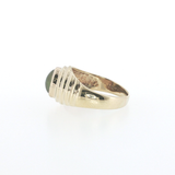 PAGE Estate Rings Estate Vintage 14K Yellow Gold Cat's Eye Chrysoberyl Fluted Ring