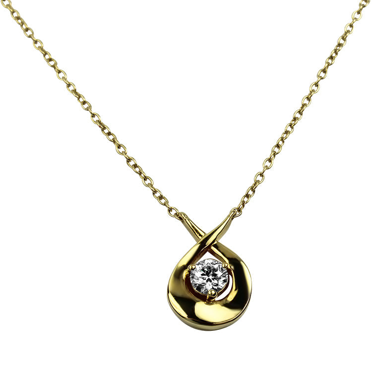 PAGE Estate Necklaces and Pendants Hearts on Fire Estate 18K Yellow Gold Diamond Pendant Necklace