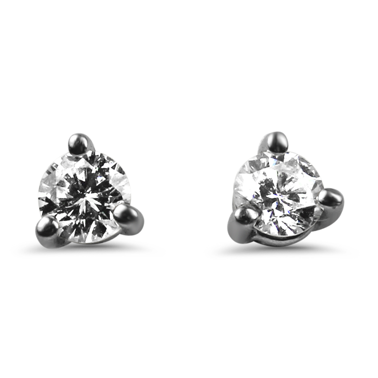 PAGE Estate Earring Kwiat Estate Platinum Diamond Martini Stud Earrings