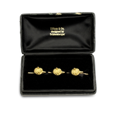 PAGE Estate Men's Jewelry Tiffany & Co. 18K Yellow Gold Ruby Fox Tuxedo Buttons