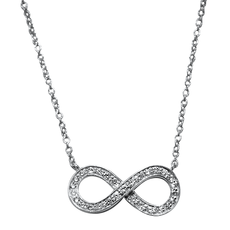 PAGE Estate Necklaces and Pendants Tiffany & Co Estate Platinum Infinity Diamond Necklace
