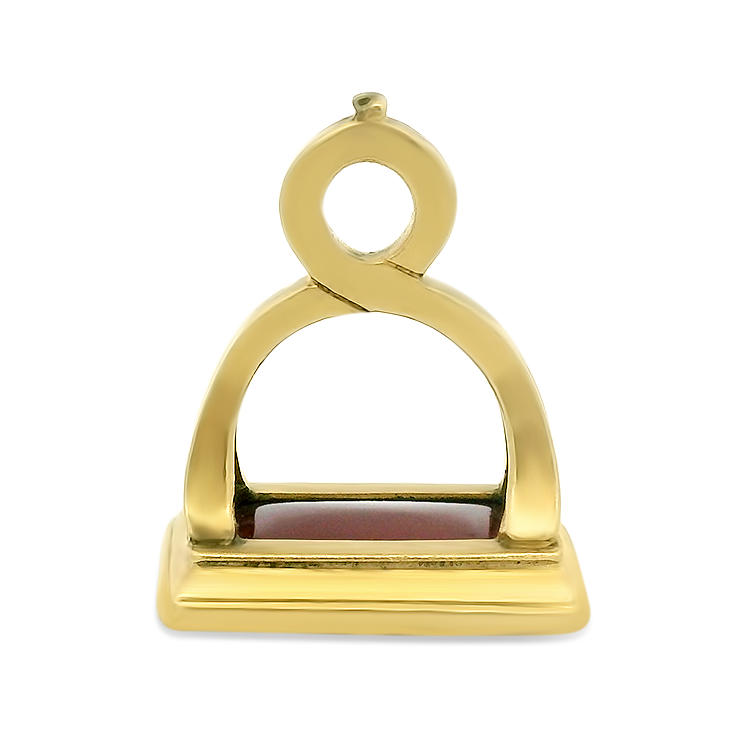 PAGE Estate Necklaces and Pendants Victorian 14k Yellow Gold Carnelian Intaglio Fob