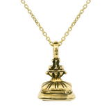 PAGE Estate Necklaces and Pendants Victorian 14k Yellow Gold Carnelian Intaglio Fob