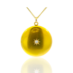PAGE Estate Lockets Victorian 14K Yellow Gold Diamond Locket Pendant
