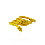 PAGE Estate Bracelet Victorian 14K Yellow Gold Snake Wrap Bracelet (Circa 1890s)