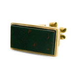 PAGE Estate Necklaces and Pendants Victorian 9k Yellow Gold Rectangular Tablet Bloodstone Fob