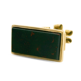 PAGE Estate Necklaces and Pendants Victorian 9k Yellow Gold Rectangular Tablet Bloodstone Fob