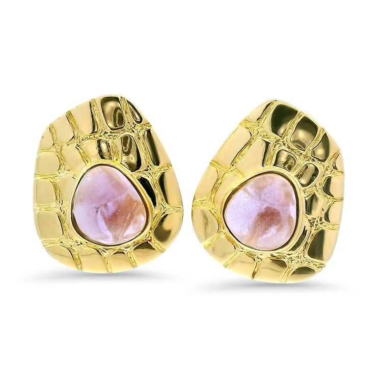 PAGE Estate Earring Vintage Van Cleef Arpels 18k Yellow Gold Amethyst Earrings