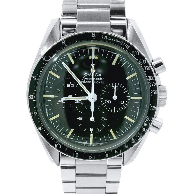 Pre-Owned Omega Watch Pre-Owned Omega Stainless Steel Vintage Pre-Moon Speedmaster Watch (145.012)