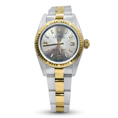Pre-Owned Rolex Watch Pre-Owned Rolex 18k Yellow Gold & Stainless-Steel Oyster Perpetual 24