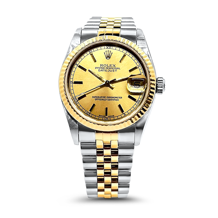 Pre-Owned Rolex Watch Pre-Owned Rolex 18k Yellow Gold & Stainless-Steel Oyster Perpetual Datejust 31