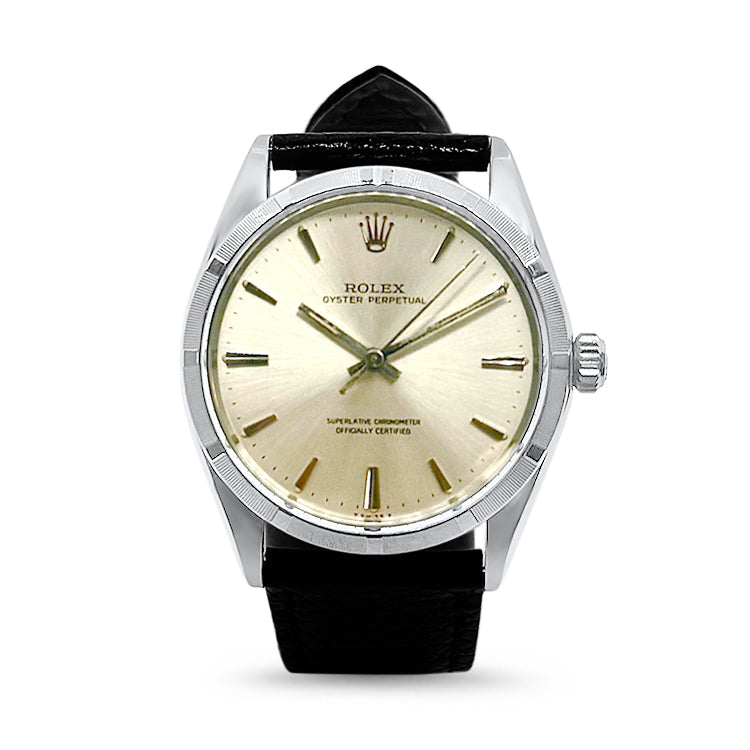 Pre-Owned Rolex Watch Pre-Owned Rolex Stainless-Steel Vintage Oyster Perpetual 34