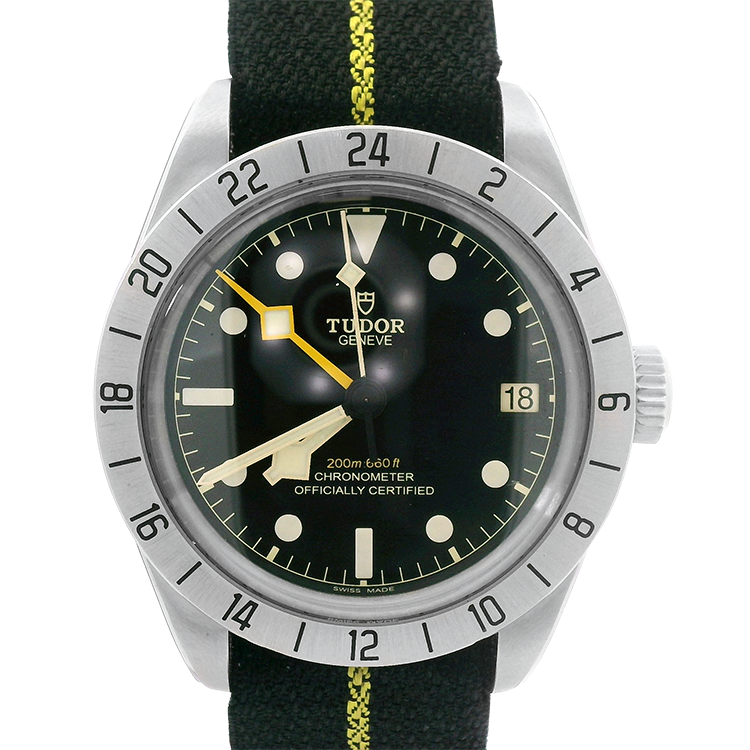 Pre-Owned Tudor Watch Pre-Owned TUDOR Black Bay Pro 39mm Case, Black Dial, Fabric Strap (M79470-0002)
