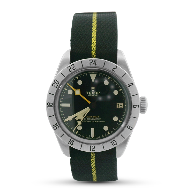 Pre-Owned Tudor Watch Pre-Owned TUDOR Black Bay Pro 39mm Case, Black Dial, Fabric Strap (M79470-0002)