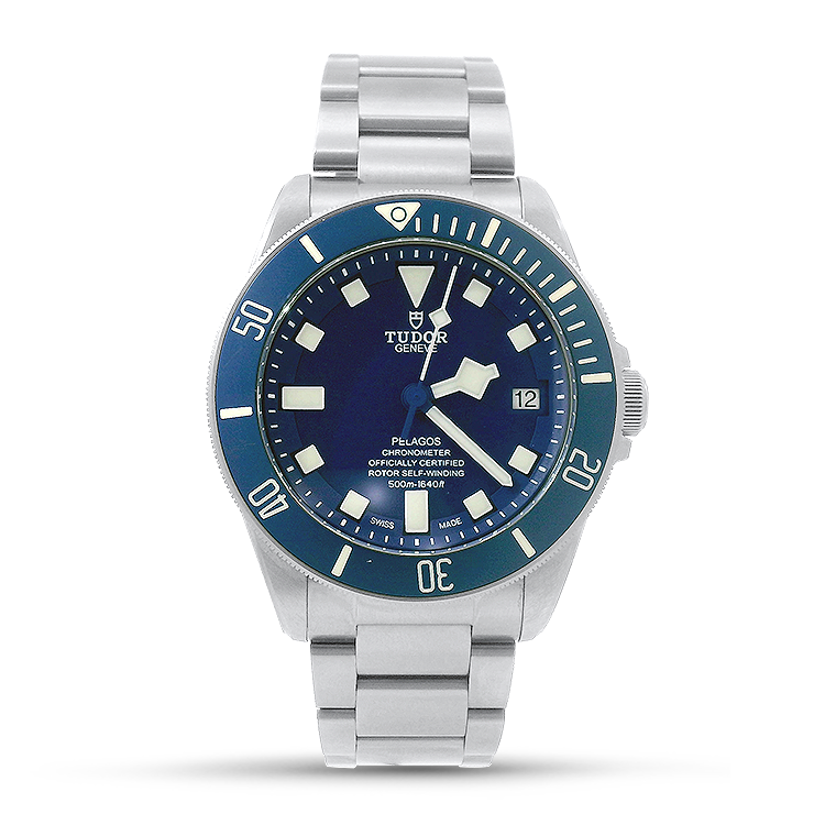 Pre-Owned Tudor Watch Pre-Owned TUDOR Pelagos 42mm Case, Blue Dial, Titanium Bracelet (M25600TB-0001)